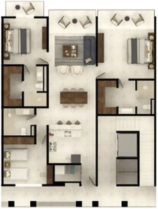 torres san josé modelo 3 recámaras fh inmobiliaria